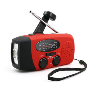 OEM Factory Portable Rechargeable Emergency Solar Hand Crank 2000mah WB / NOAA Radio with Phone Charger and LED Torch FM Radio