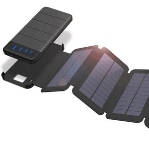 2 in 1 Detachable Solar Power Bank 10000mAh Portable Solar Panel Foldable Waterproof Outdoor Solar Charger Power Bank