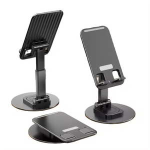 Portable Thin Folding Stable 360 Rotating Aluminum Alloy Adjustable Phone Holder for Mobile Phone for Tablet