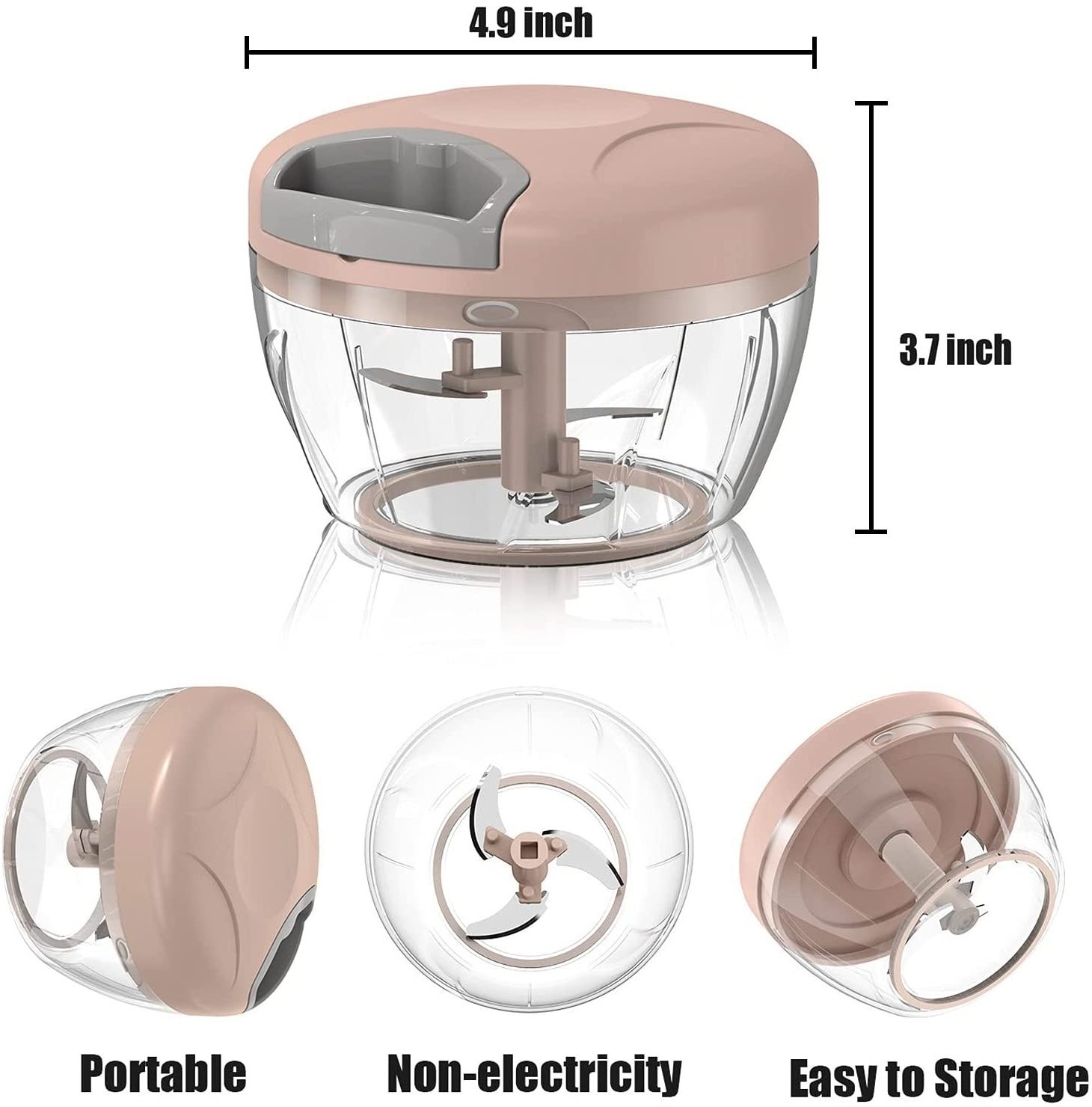 Mini  Manual Meat Mincer Hand Pull Vegetable Chopper Food Processor Food Chopper