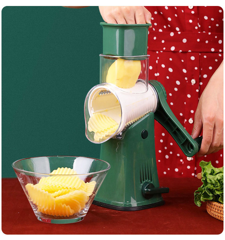 High Quality Rotary Cheese Grater Shredder 5 In 1mandoline Slicers Drum Vegetable Slicer Chopper Potato Cutter Grinder