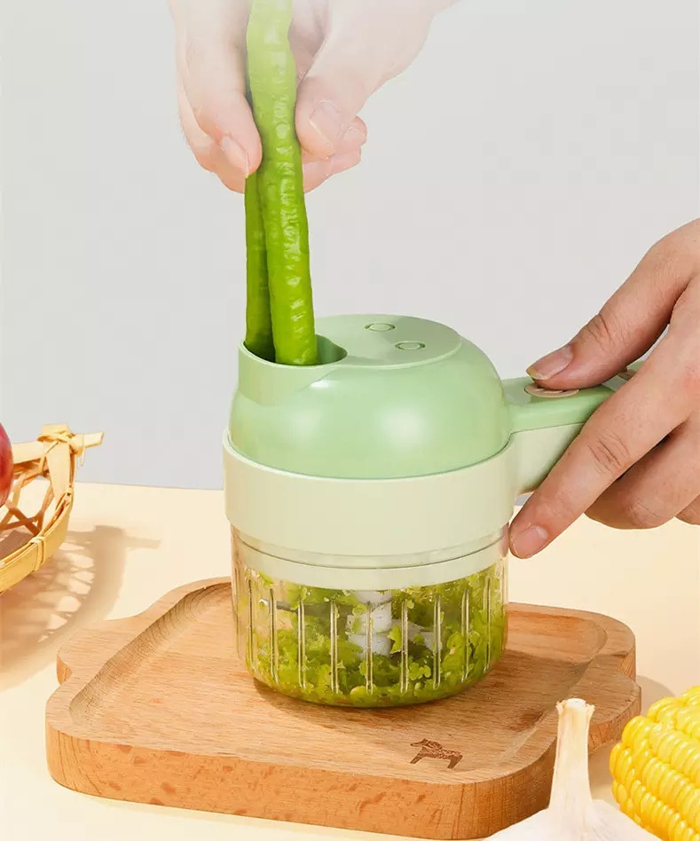 Handheld Vegetable Cutter Multifunctional Wireless Electric Grinder Gatling Vegetable Cutter Chopper Kitchen Vegetable Cutter