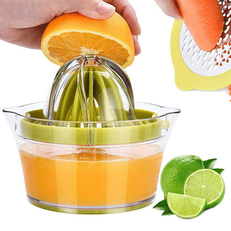 Kitchen Accessories Manual Hand Citrus Lemon Orange Fruit Juicer Squeezer With Built-in Measuring Cup