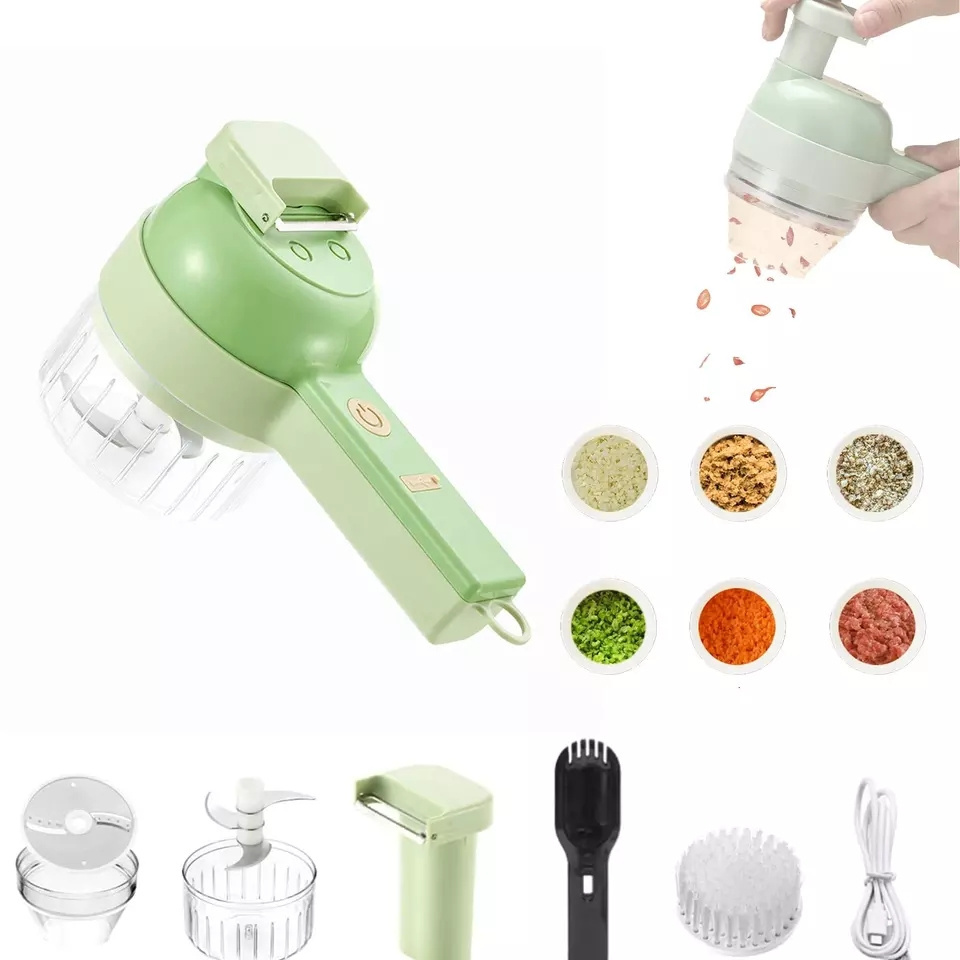 Handheld Vegetable Cutter Multifunctional Wireless Electric Grinder Gatling Vegetable Cutter Chopper Kitchen Vegetable Cutter