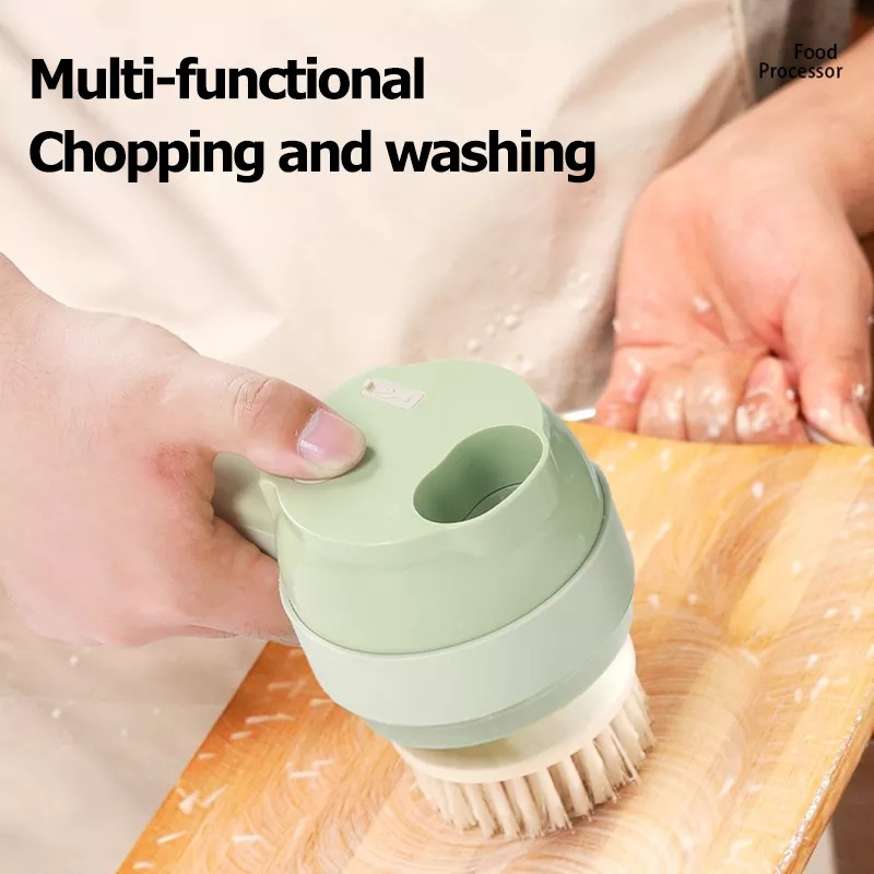 Electric Garlic Chopper Food Slicer Mincer Meat Chopper Wireless 4 In 1 Electric Electric Mini Food Chopper