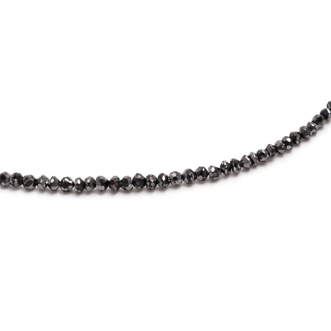 Best Selling Product Black Diamond Faceted Rondelle Beads Strand  Black Natural Diamond Beads For Jewelry Making