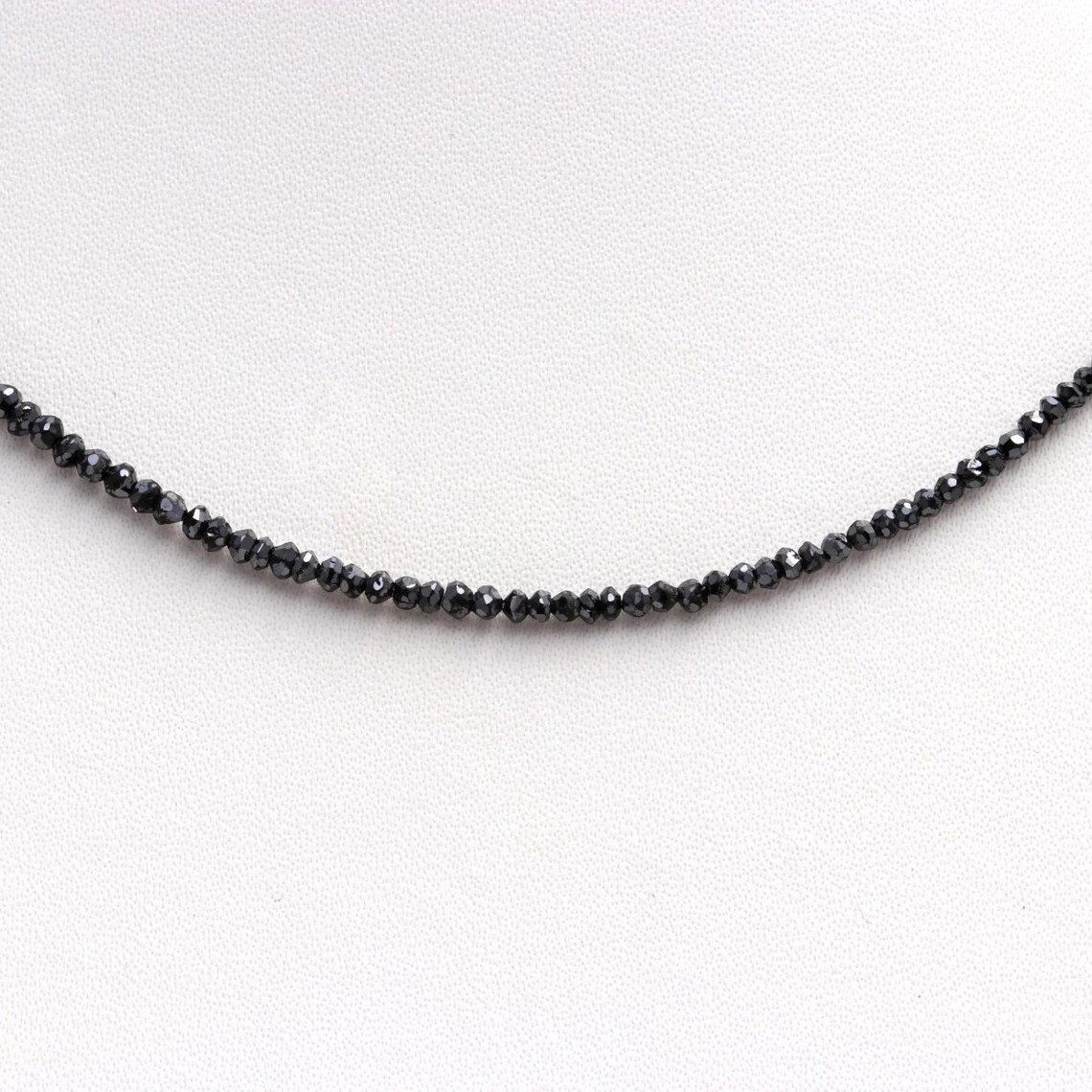 Best Selling Product Black Diamond Faceted Rondelle Beads Strand  Black Natural Diamond Beads For Jewelry Making