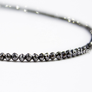 Wholesale Black Diamond Beads Strand 2 - 3 mm Faceted Rondelle Beads Black Natural Diamond Beads For Jewelry Making