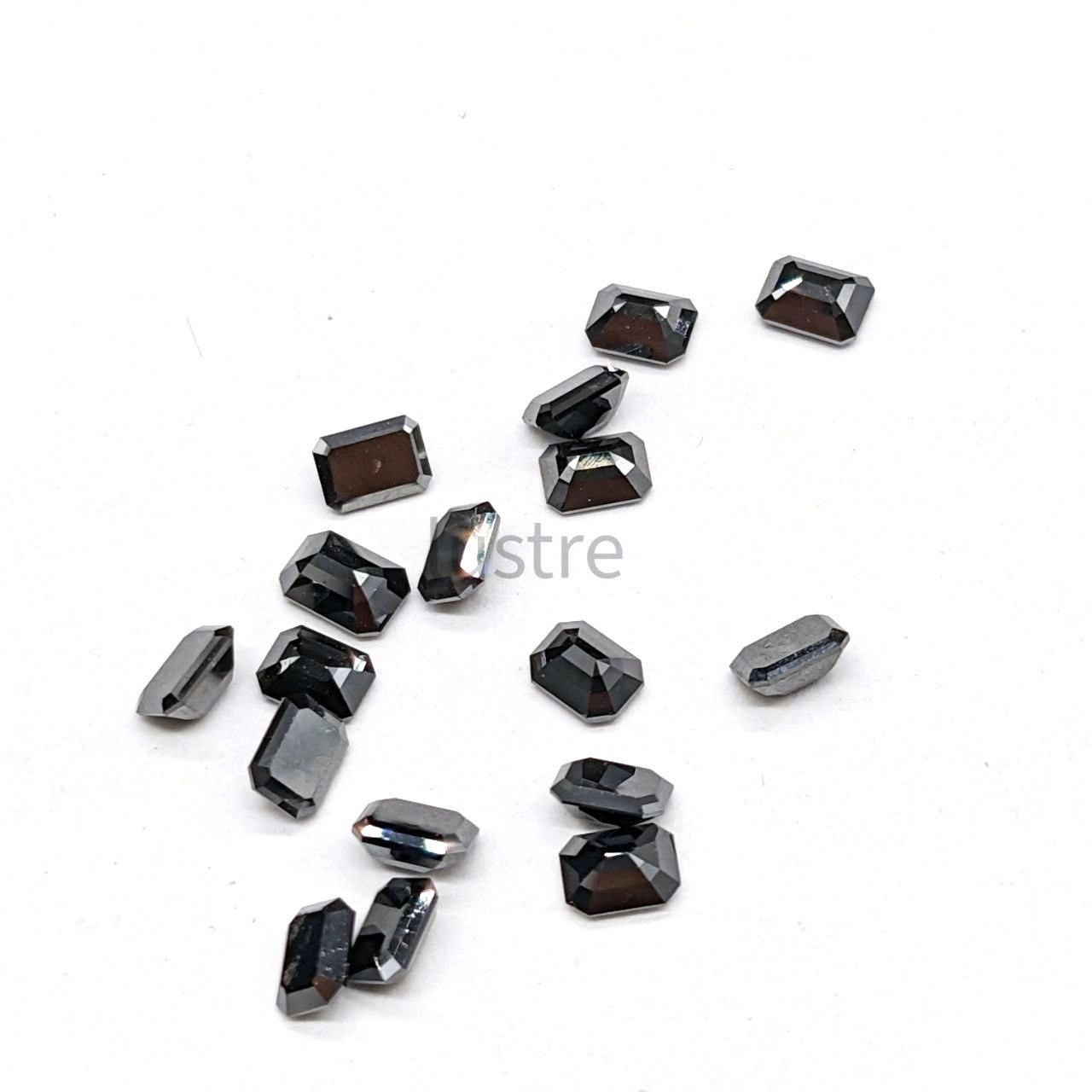 BLACK DIAMOND SOLITAIRE 3 x 4 mm Faceted Natural Loose Diamonds Beads for Jewelry Making Loose Gemstones Natural Stone Beads