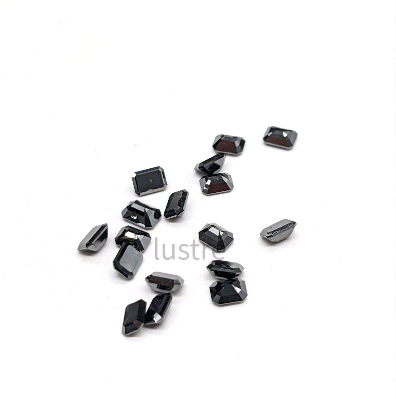 BLACK DIAMOND SOLITAIRE 3 x 4 mm Faceted Natural Loose Diamonds Beads for Jewelry Making Loose Gemstones Natural Stone Beads