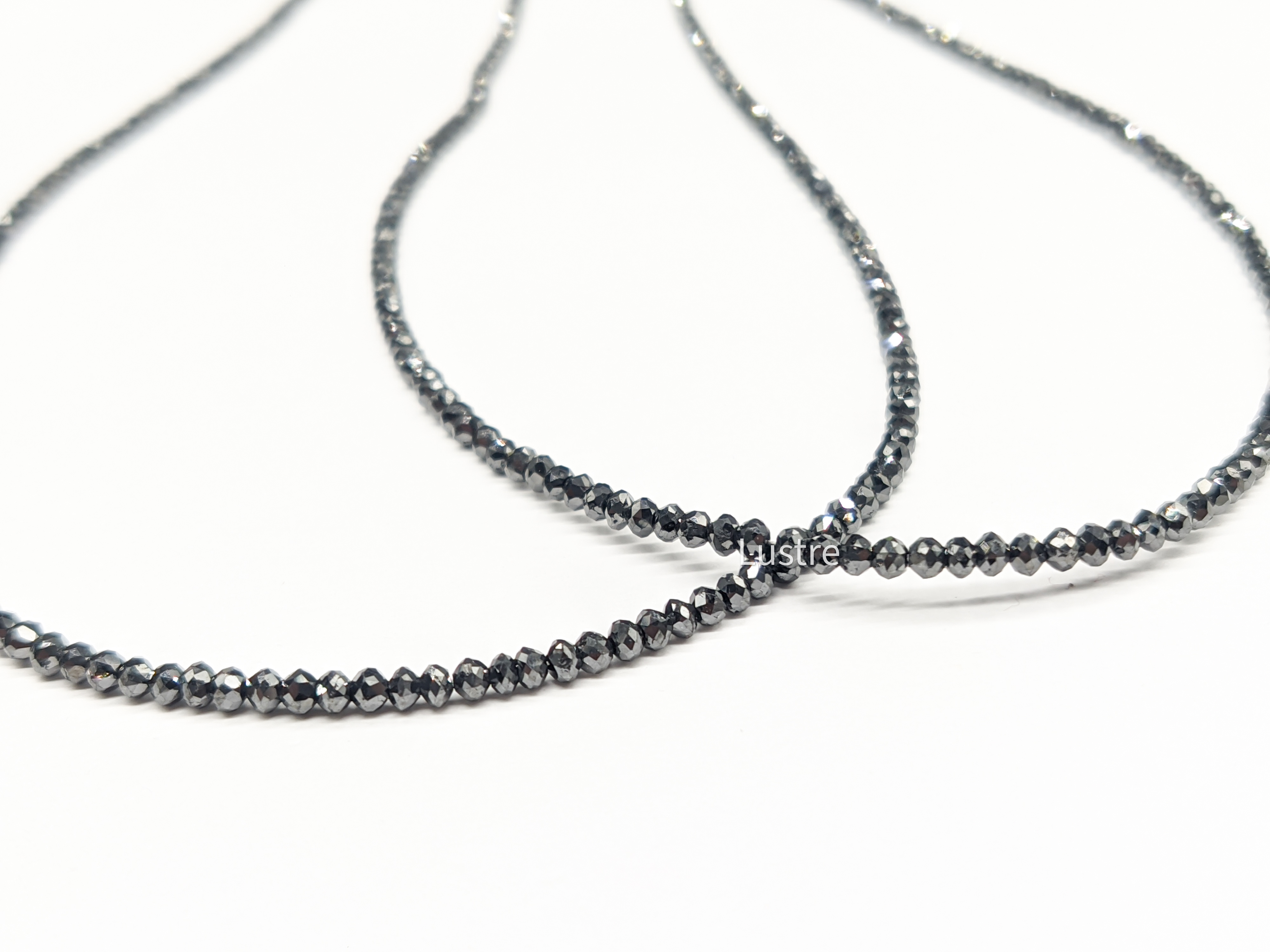 Wholesale Black Diamond Beads Strand 2 - 3 mm Faceted Rondelle Beads Black Natural Diamond Beads For Jewelry Making