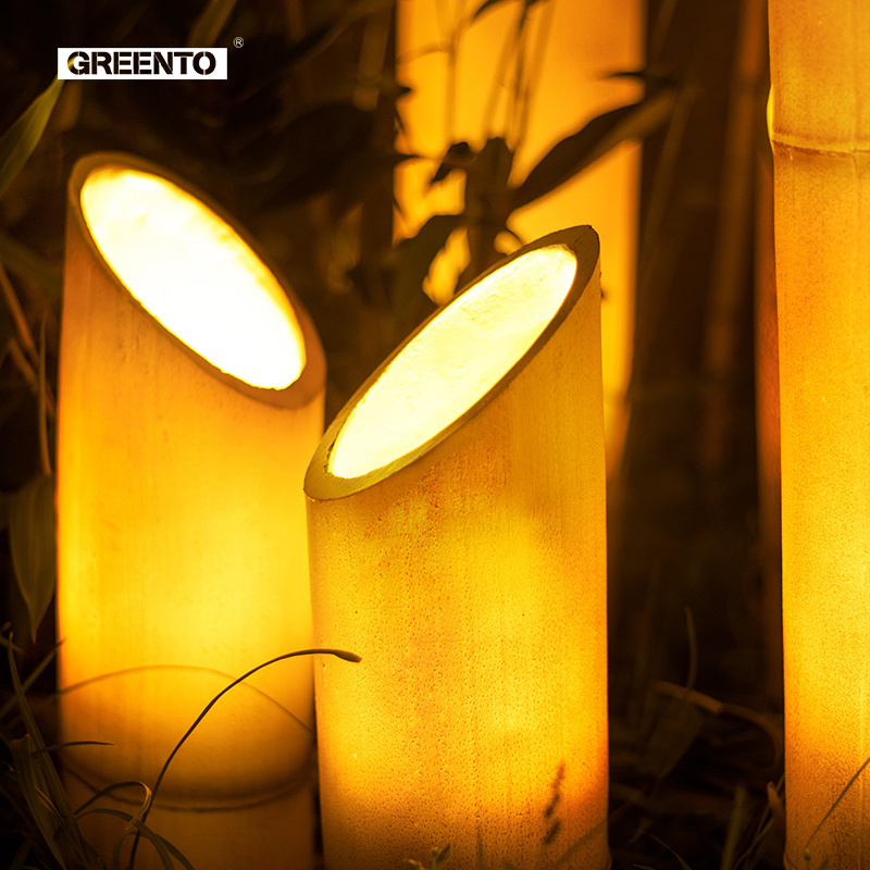 Realistic Bamboo Electric Garden Light Lamp LED Waterproof High Brightness Garden Solar Light