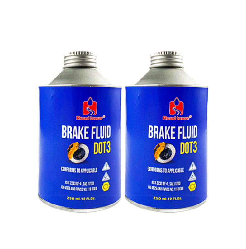 Customized 250ML Brake Fluid  DOT3 4 with MSDS Certificate with High temperature resistance Corrosion resistance