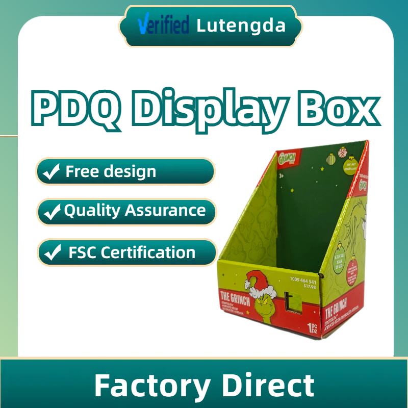 Custom Printed Cardboard Counter Top Display Boxes Shelf Ready Box Packaging Pop Up PDQ Display Box For Retail Store