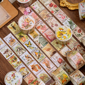 5M Masking Tape Retro Philatelic Series Tape Decor Collage Hand Account DIY Stickers Scrapbooking Label Album Diary Sticker