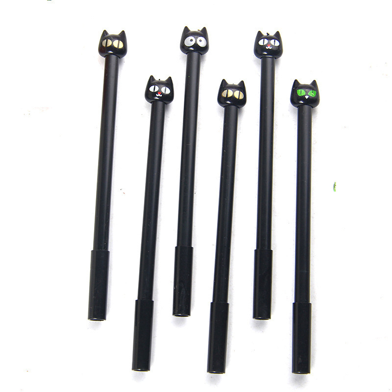 Gao Si Korean Creative Black Cat Head write Signature Pen Ball Pen Black Student Gel Pen Stationery Manufacturer