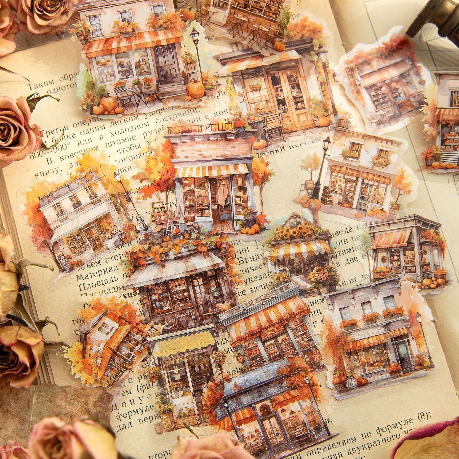 40pcs/pack PET sticker pack Little house series Theme of the hut handbook decoration material