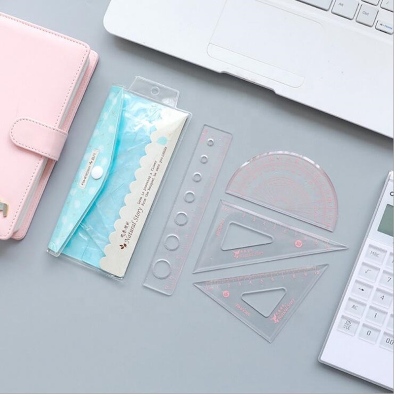 Colorful Lovely flower style Multifunction Supplies Stationery flexible promotional scale rulers plastic for school