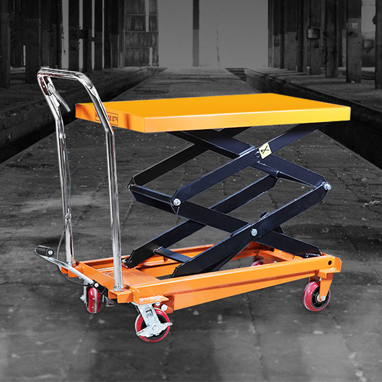 Latest Design Lifting Platform Manual Mobile Hydraulic Scissor Lift Table Truck Scissor Platform Truck