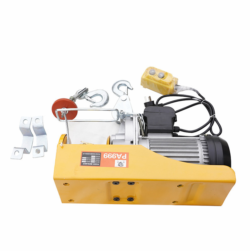 Small electric wire rope hoist winch pa200 mini crane motor 100kg 200kg 400kg