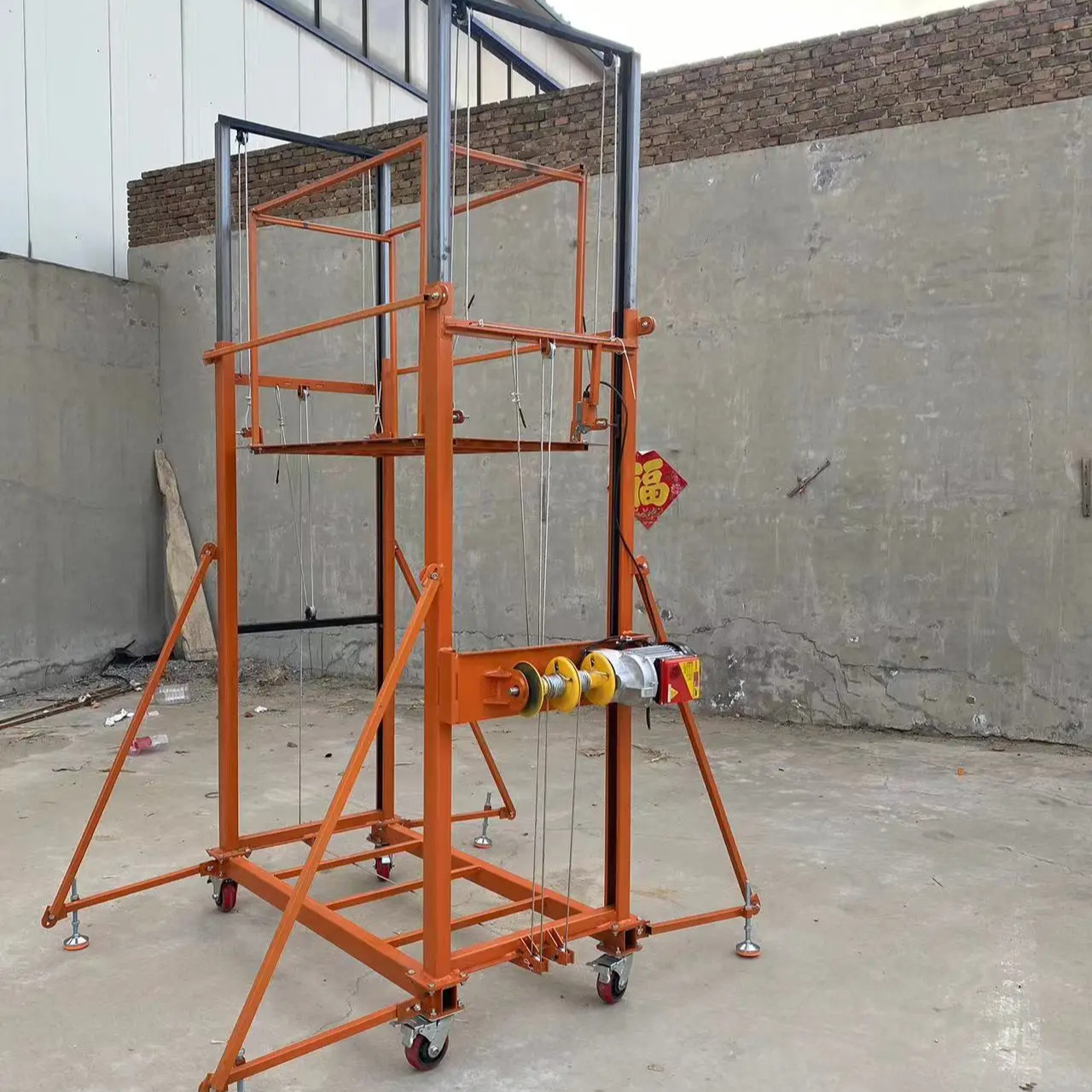 Automatic foldable mobile 5M electric scaffolding tripod lifting platform