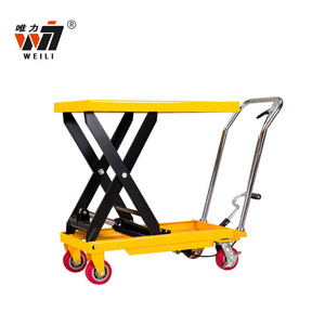 0.5 ton Mobile Hydraulic Manual Scissor Lift Table For Industry Warehou Platform