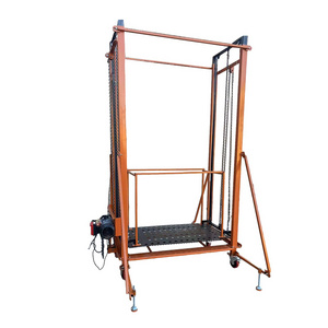 Portable automatic folding electric lifting scaffolding with wheels