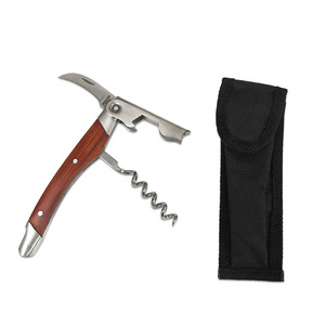 Wine Opener with Foil Cutter Beer Bottle Cap Opener Professional Red Wine Key Corkscrew