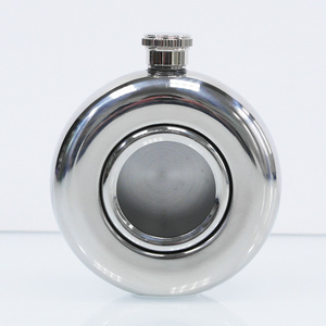 Round 5oz Hip Flask with Window