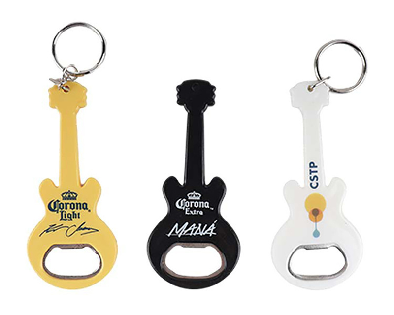 Guitar Shaped Bottle Opener with Keychain