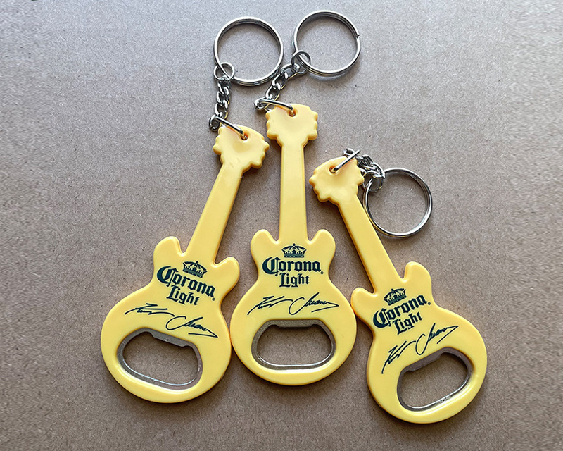 Guitar Shaped Bottle Opener with Keychain