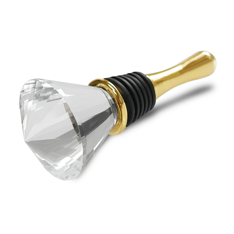 Decorative Crystal Wine Bottle Champagne Stopper