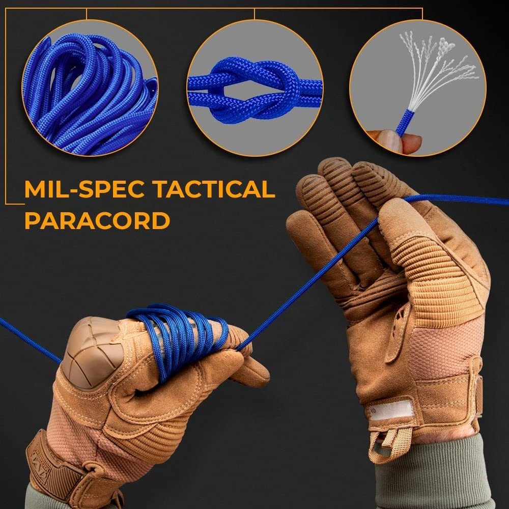 Braided Nylon Rope Mil-Spec para Cord - Camping Rope Hiking Fishing Survival Boy Scout Parachute Cord - Outdoor Hammock Cord