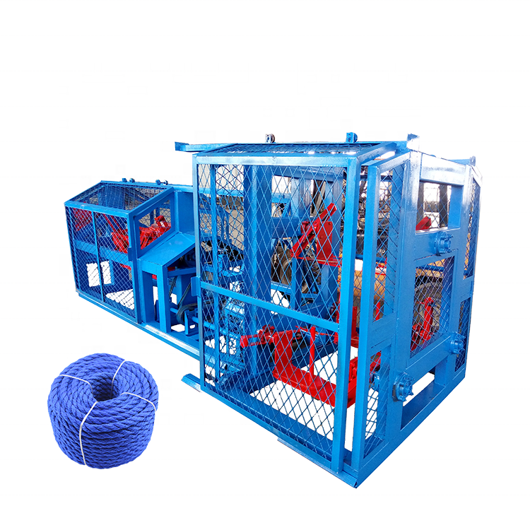 Yantai PP PE sisal jute fiber yarn rope cord twisting making machine from fibre to 3 strand rope