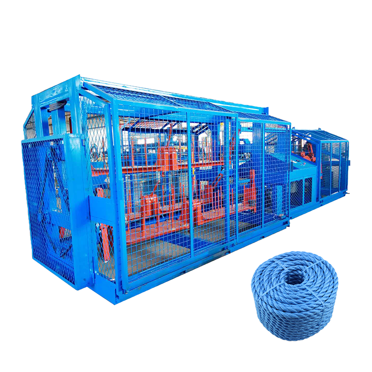 Yantai PP PE sisal jute fiber yarn rope cord twisting making machine from fibre to 3 strand rope