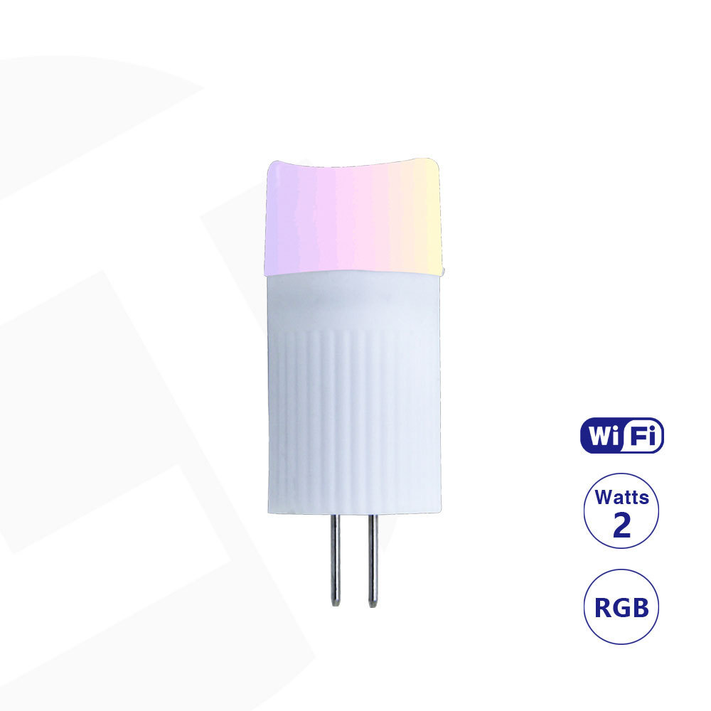 RGB  2W G4 Ceramic LED WIFI Control Smart Light Bulb Led G4 Bulbs For Outdoor Pathway Landscape Lighting Fixtures