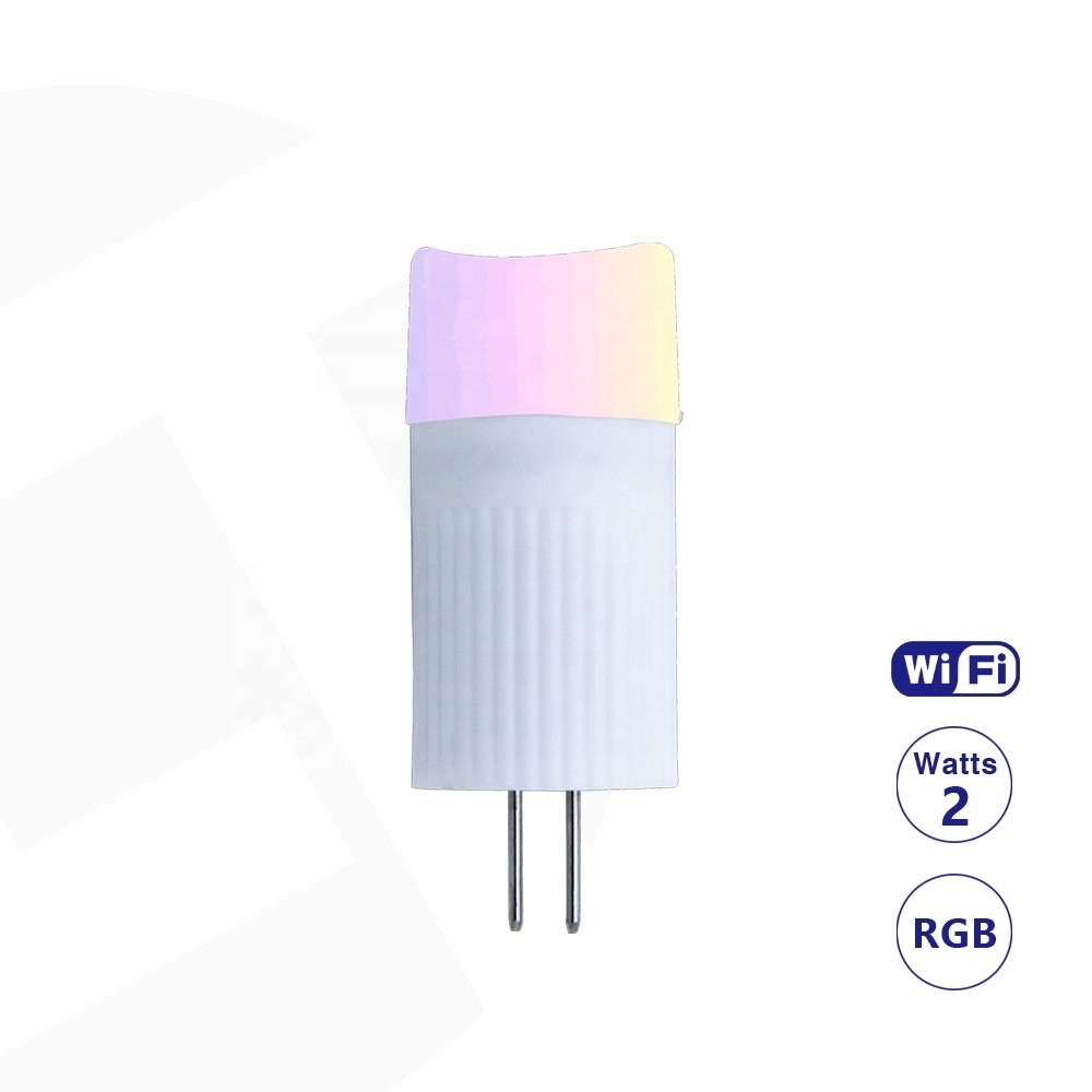 ETL IP65 Ceramic Smart WiFi Control RGB LED 12V Low Voltage 2W G4 Bi-pin Bulbs Fully Potted Electronics Outdoor Lighting Lamps