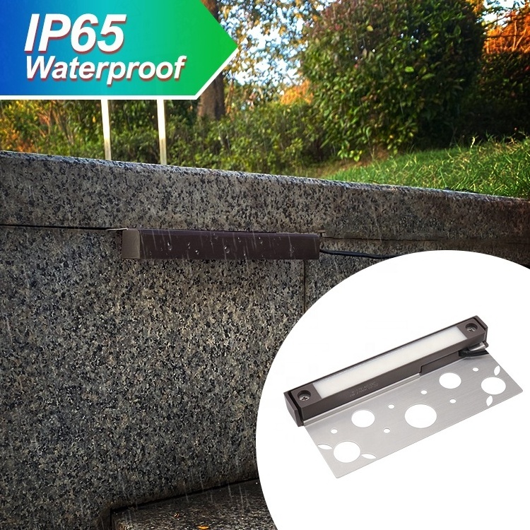 Low Voltage Integrated 12V AC/DC Led Concrete Retaining Wall Stone Lights Outdoor Garden Stair Step Hardscape Light