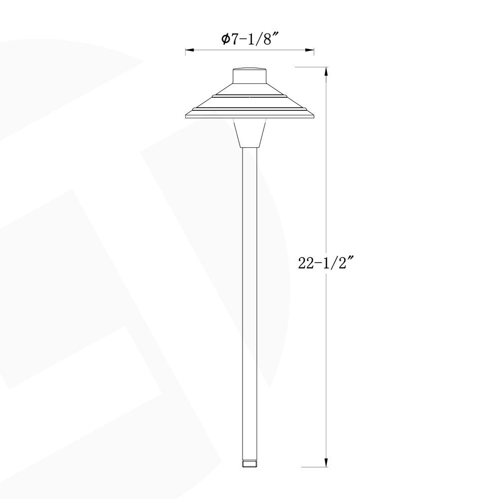 Landscape Lighting Die-cast Brass Low Voltage Small Hat Path Lighting Fixture with and Spike Free Compatible with G4 LED Bulbs