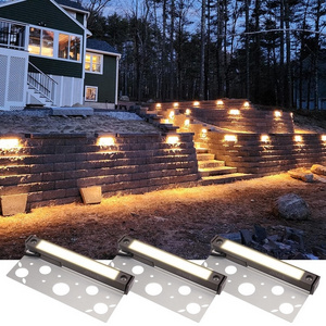 Low Voltage Integrated 12V AC/DC Led Concrete Retaining Wall Stone Lights Outdoor Garden Stair Step Hardscape Light