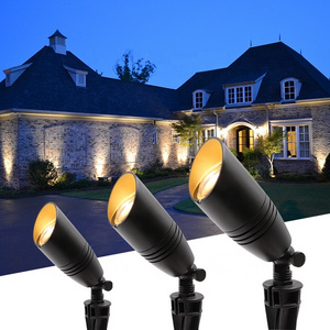 Aluminum AC/DC IP65 Exterior Decorative Villa Yard Lawn Garden Electric Low Voltage Landscape Lighting Spotlight Fixtures