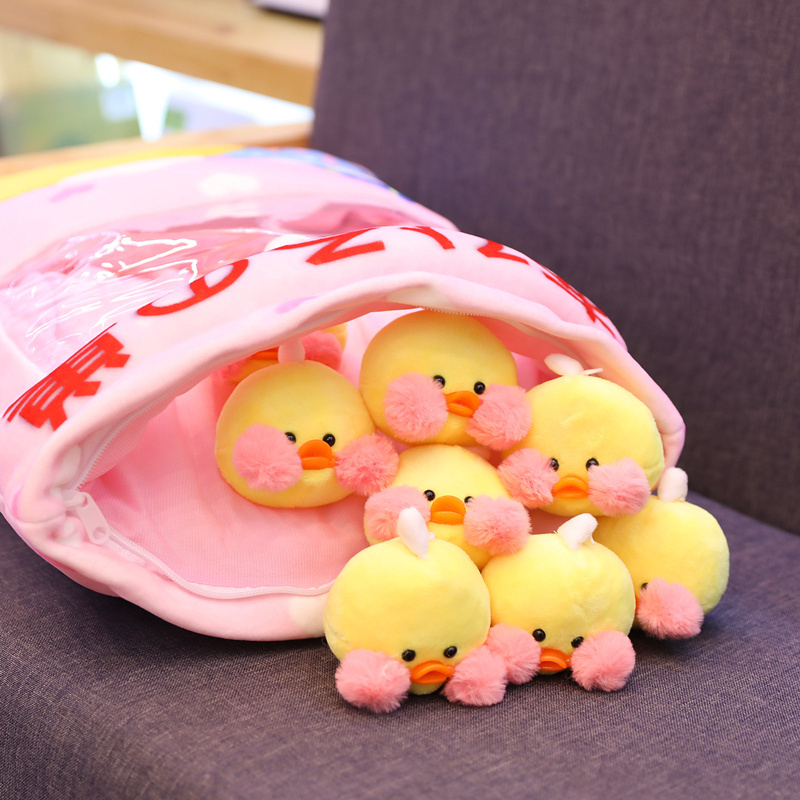 Hot Sale Cute Snack Pillow Stuffed Duck Toys Pudding Throw Pillow Cushion  Kawaii Plush Cafe Mimi Lalafanfan Duck