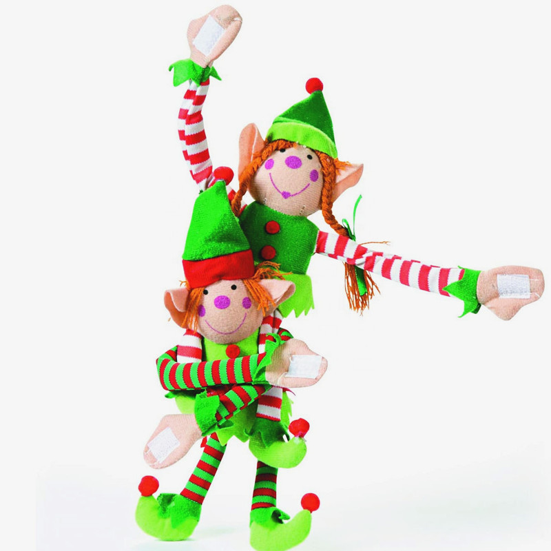 Cheap price customized Christmas elf plush toys factory wholesale plush elf toy girl boy with long legs for Christmas decor