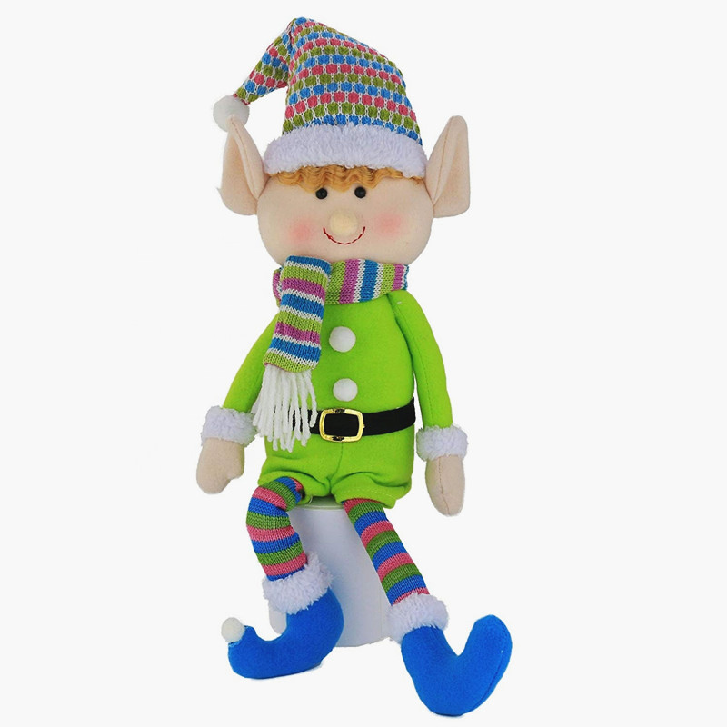 Cheap price customized Christmas elf plush toys factory wholesale plush elf toy girl boy with long legs for Christmas decor