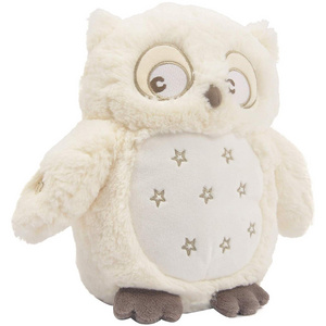 Custom Animated Owl Plush Stuffed Animal Musical Led Light Customized logo Soft Owl Plush Toys Dolls For Kids Gifts