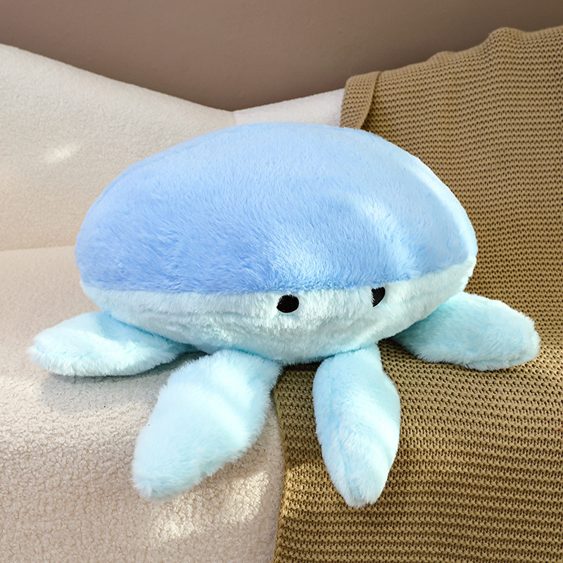 Online hot sale cute jellyfish stuffed animal soft rabbit fur stuffed sea animal jellyfish plush toy