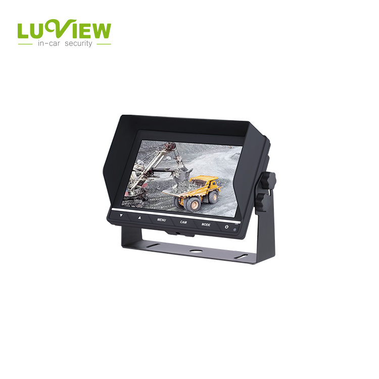 7 inch Color LCD Car Monitor Split Screen Quad 4 Channel Rearview Monitor System with Touch Screen