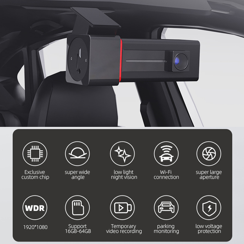 2024 New Product 170 Degree Wide Angle WIFI GPS HD 1080p Dual Camera Car Dash Cam Vehicle DVR