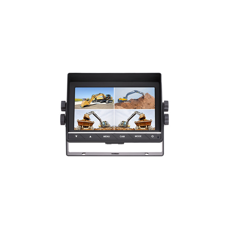 7 inch Color LCD Car Monitor Split Screen Quad 4 Channel Rearview Monitor System with Touch Screen