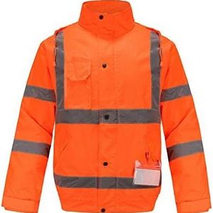 wholesale Winter Construction Workwear High Visibility Reflective Vest Safety Orange Jacket